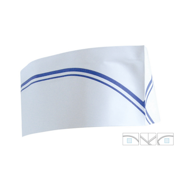 Gorro de chef tipo barco ajustable de papel